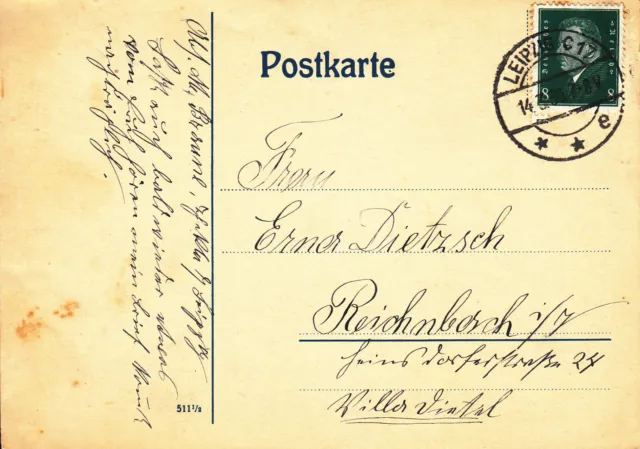 Post Deutschland Deutsches Reich Bedarfskarte, Berlin 10.03.30