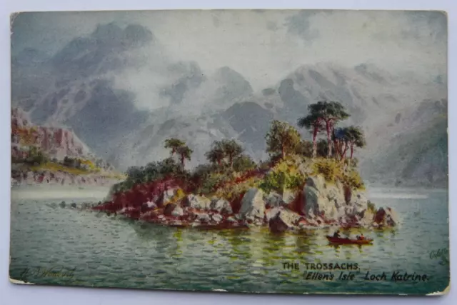 Tuck 8944: THE TROSSACHS. "ELLEN'S ISLE", LOCH KATRINE. Artist H B Wimbush..