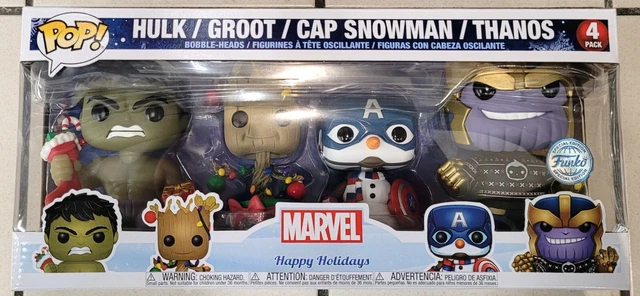 PACK 4X FIGURINES Funko Pop MARVEL Happy Holidays Christmas EUR 54