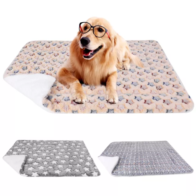 Warm Soft Flannel Pets Blanket Beds Large Cat Dog Kennel Puppy Bed Mat Cushion