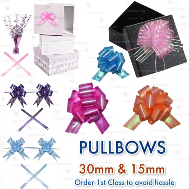 Large Pull Bows Decorations for Wedding Car Xmas Gift Wrap Floristry Mix Colours