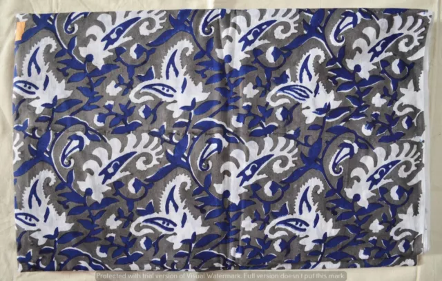 Neuf Indien Handmade Artisanat Tissu Main Bloc Imprimé Couture Tissu Coton