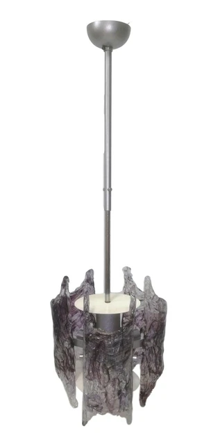 Lustre Ans 60 70 Production J.T kalmar En Verre De murano Vintage Ice Glass