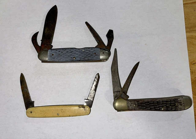 vintage pocket knife lot