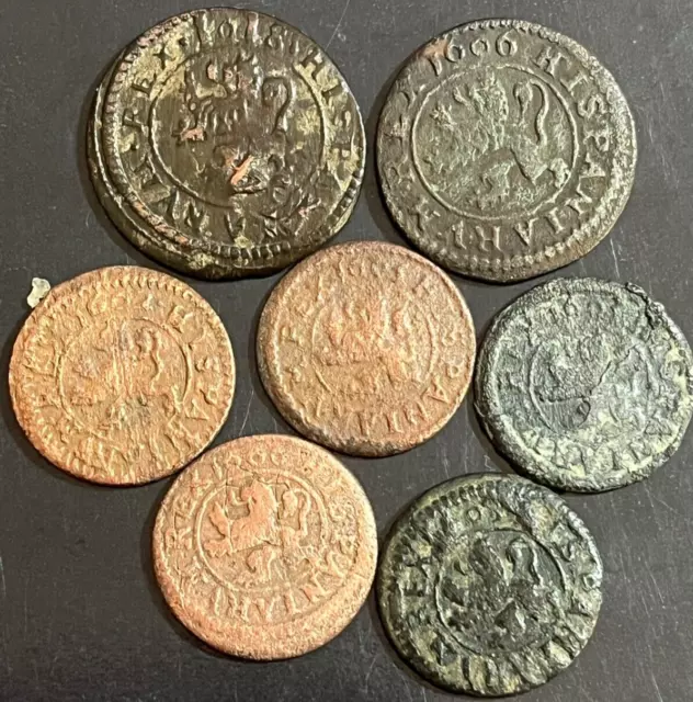 Cincin19, Bonito LOTE de 7 Monedas de INGENIO de SEGOVIA