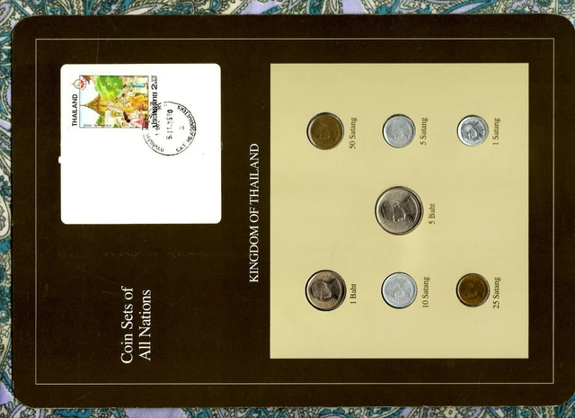 Coin Sets of All Nations Thailand 1988 UNC Scarce Reformulated Display 5.11.2530