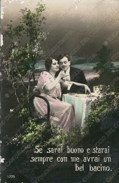 1913 Se sarai buono e starai sempre con me avrai un bel bacino Cartolina