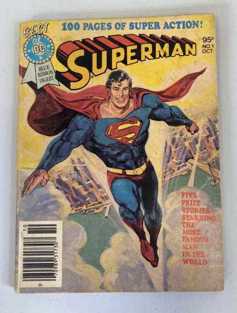 Best Of DC Blue Ribbon Digest Superman 1 DC Pocket Comic Paperback Book 1979
