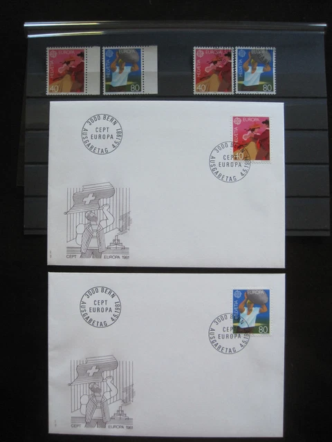 Schweiz MiNr. 1197-1198   postfrisch** + gestempelt + FDC  (GB 1635 )
