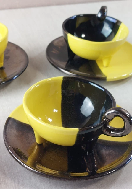 ecooe Lot de 5 tasses à expresso à paroi épaisse en faïence 50 ml