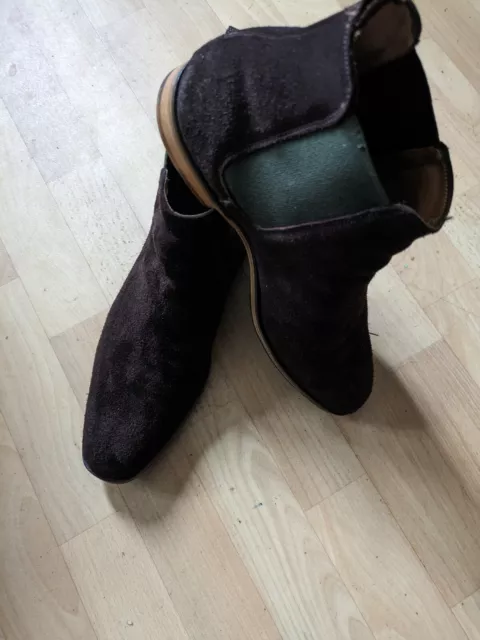 GORGEOUS CHEANEY CHOCOLATE Brown Suede Chelsea Boots Size 9 F RRP £395 ...