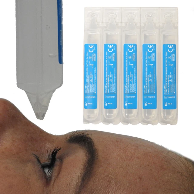 CMS Primo Soccorso Medico Sterili Sodio Cloruro 20ml Refill Ferite Eye Wash Pods