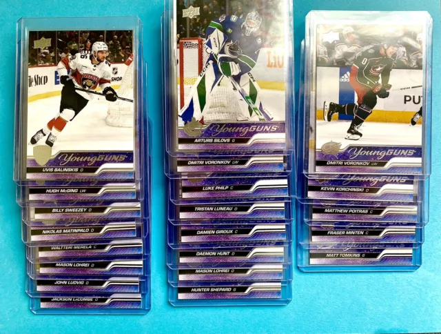 2023-24 Upper Deck Hockey Series 2 Young Guns Lot x21 No Dupes See pics!