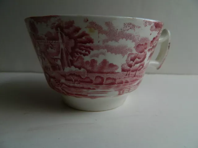 Wood & Sons English Scenery Pink/Red Smooth Glazed Tea Cup
