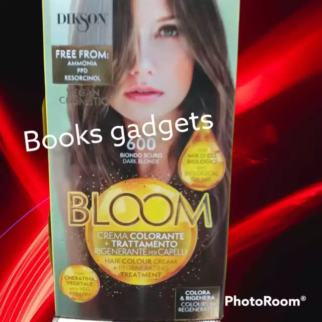 4 pezzi BLOOM Dikson Tintura Capelli Trattamento Rigenerante N°600 Biondo Scuro