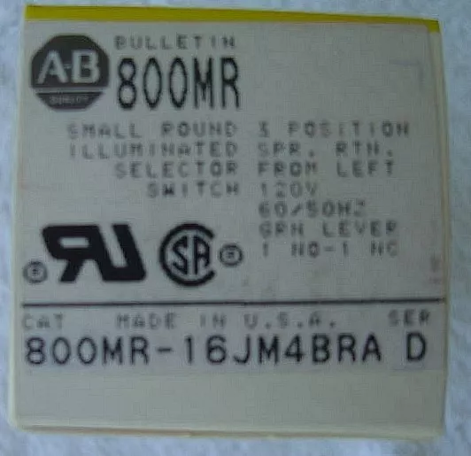 Allen Bradley Black Selector Switch  800MR-16JM4BRA NEW IN BOX