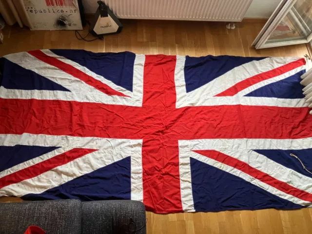 Vintage Union Jack Flag Antique Cloth United Kingdom Nautical British UK