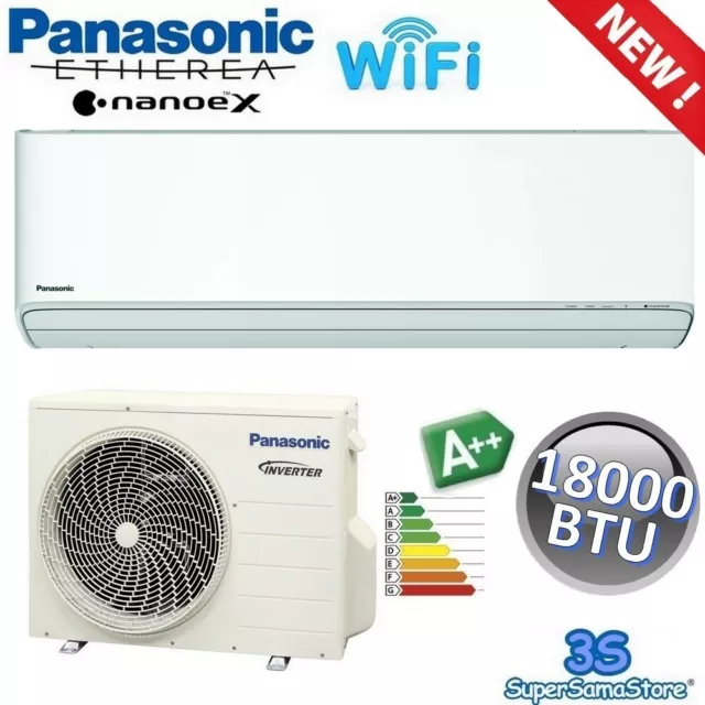 3S CLIMATISEUR PANASONIC ETHEREA Z SERIES 18000BTU A+++ R32 avec NANOEX ET Wi-Fi