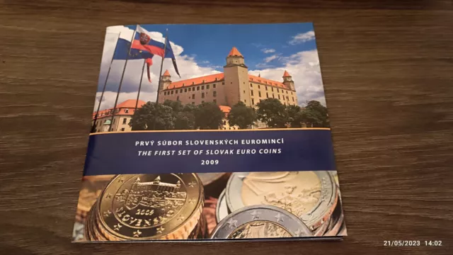 KMS Slowakei 2009  , 1 cent - 2 Euro im offiziellen Blister + Medal - Low Price