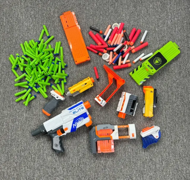 Nerf Darts Scopes Clips Lot Toy Gun Blaster Rifle Retaliator Modulus Attachment