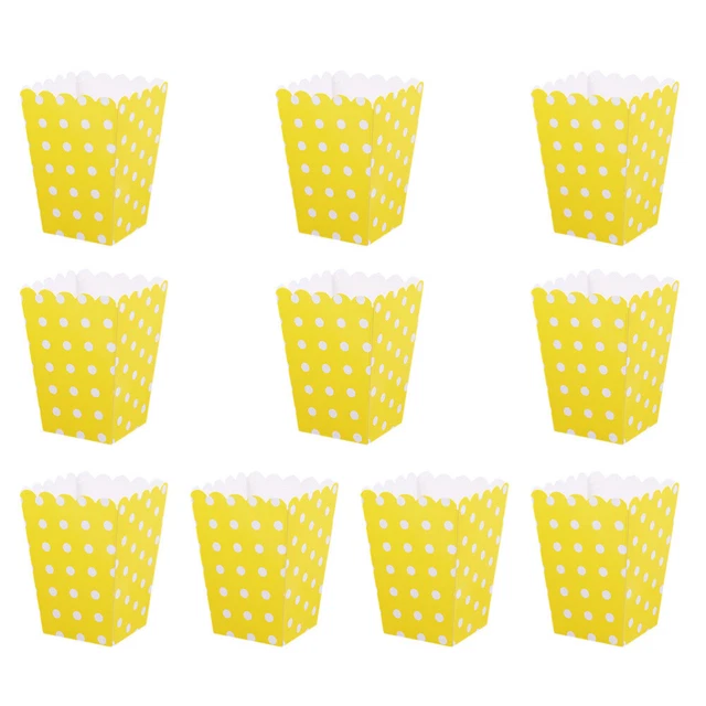 Scatole popcorn custodia carta cartoni tavoli da dessert cinema