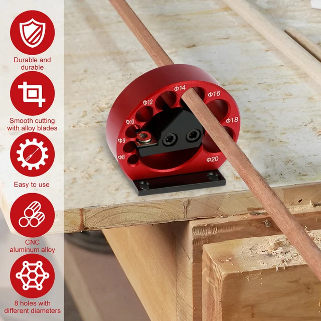 6 Stks Deuvel Maker Jig Kit, Metrische 8mm Tot 20mm Verstelbare Deuvelmaker Met Hardmetalen Blad Voor Houten Ro