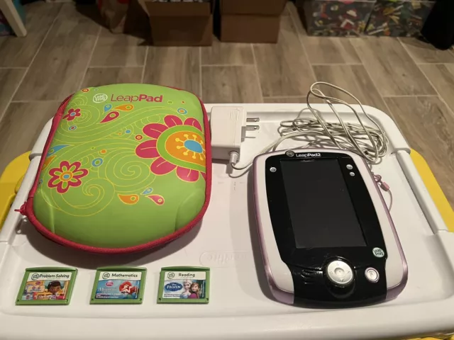 LeapFrog LeapPad 2 Tablet w/ Case power Adapter + Lot of 3 Games LeapFrog LeapPad 2 Tablet w/ Case power Adapter + Lot of 3 Games