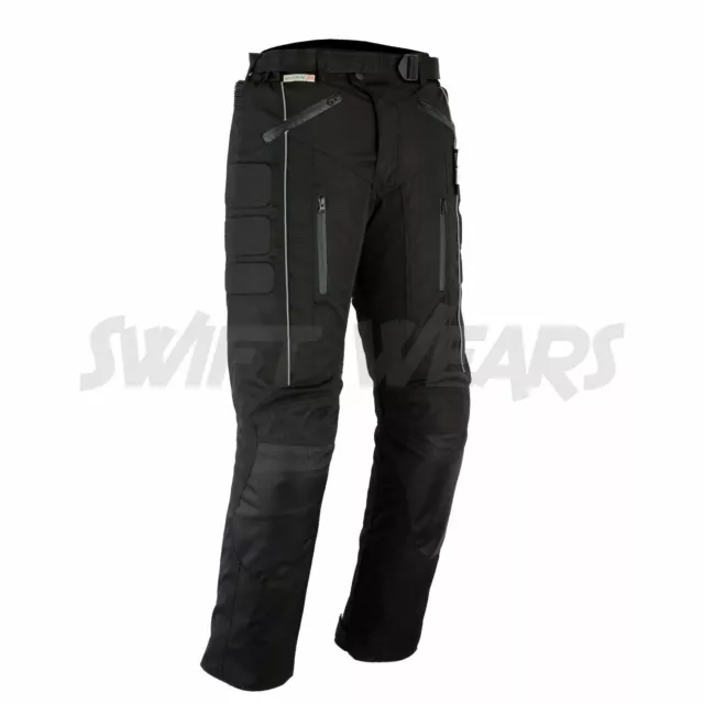 NEW Motorbike Motorcycle Waterproof Cordura Textile Trousers Pants CE Armours