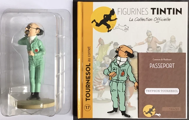 Figurine Tintin N°16 Tournesol – Collection La Jeep Objectif Lune – Résine