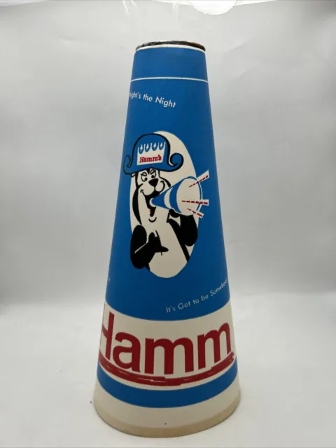 Hamm's Beer "Hamm It Up" Cardboard Paper Megaphone 10.25”