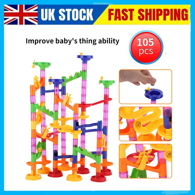 Marble Run Race Set Construction Building Blocks Toy Game Track Kid Maze DIY