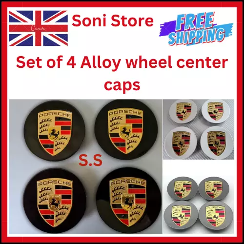 Set of 4 Alloy Wheel Centre Caps Hub Center Rims 76mm , 65mm Diameter