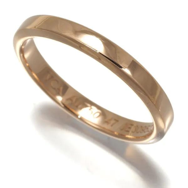 Auth Louis Vuitton Ring Empreinte Wedding Band EU57 18K 750 Rose Gold