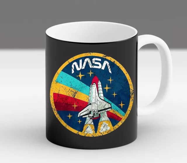NASA Vintage Logo Space Astronaut Retro Style Classic New Rainbow Coffee Mug