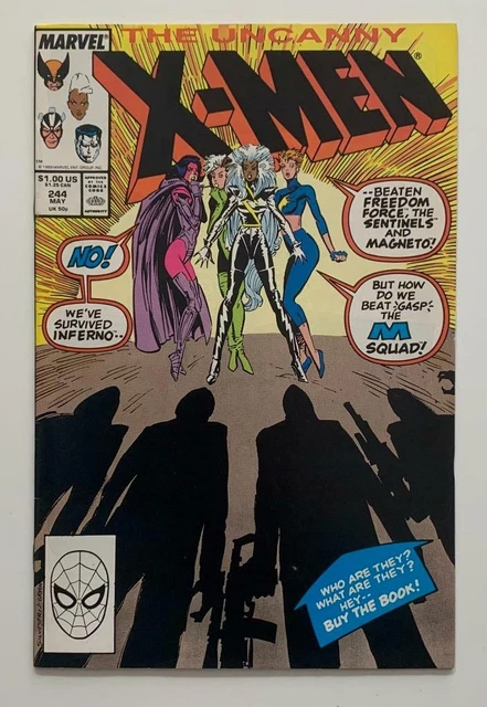 Uncanny X-Men #244 KEY 1st App Jubilee (Marvel 1989) FN/VF issue.