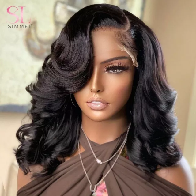 Side Part Body Wavy Lace Front Wigs Brazilian Human Hair Body Wave Short Bob Wig