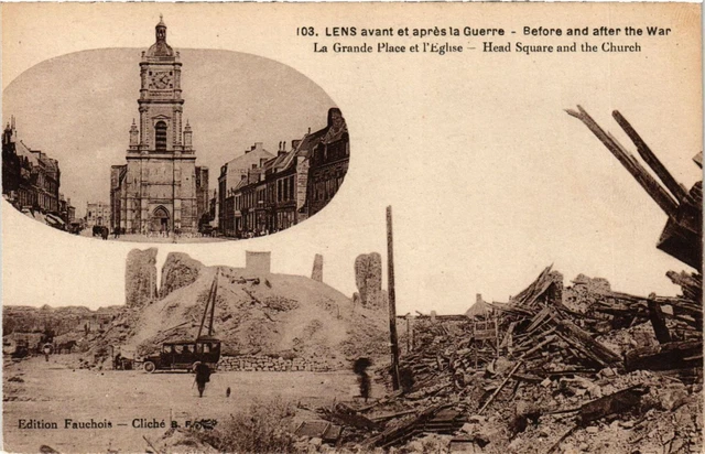 CPA Militaire, La Grande Place et l'Eglise (278736)