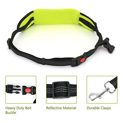 Adjustable Hands Free Dog Leash Pet Lead Waist Belt For Jogging Walking Running