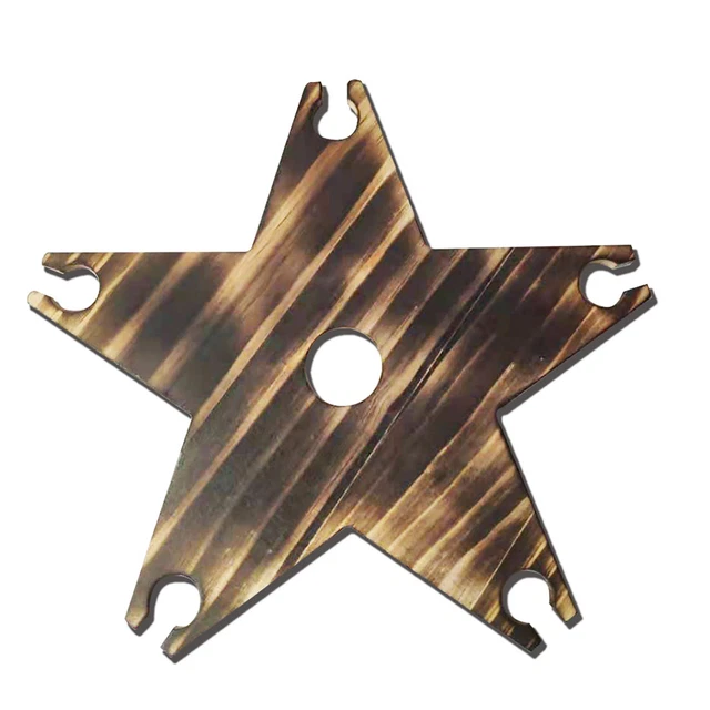 Glass Holder Load Bearing Exquisite Star Shape Wooden Glass Holder Tray Wood
