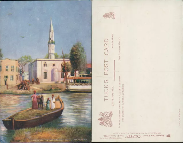 Alexandria Mosque on the Mahmoudien Canal Tucks Oilette 7203