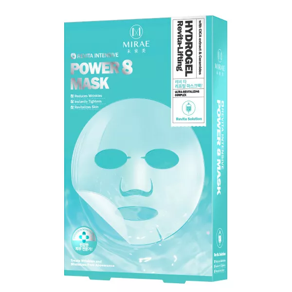 [ Mirae ] Potencia 8 Revita-Lifting Revitalizante Hidrogel Facial Mask 3pcs/1box