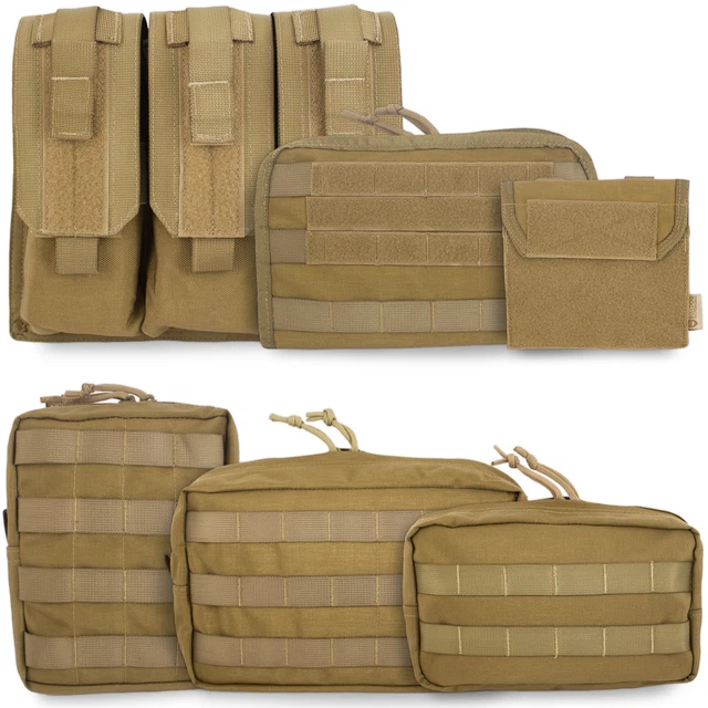 COYOTE BROWN TAN Bulldog MOLLE Pouches Tactical Military Army Airsoft