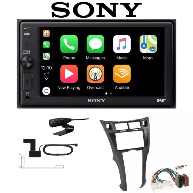 Autoradio Sony Apple CarPlay DAB+ per Toyota Yaris nero senza OEM Navi