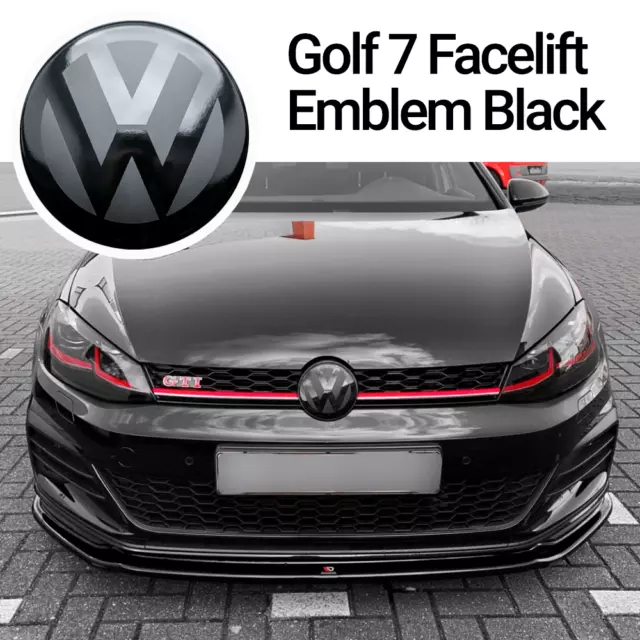 VW GOLF 7 VII Facelift Front Vorne Emblem Schwarz Zeichen GTI GTD R ACC  foliert EUR 199,90 - PicClick DE