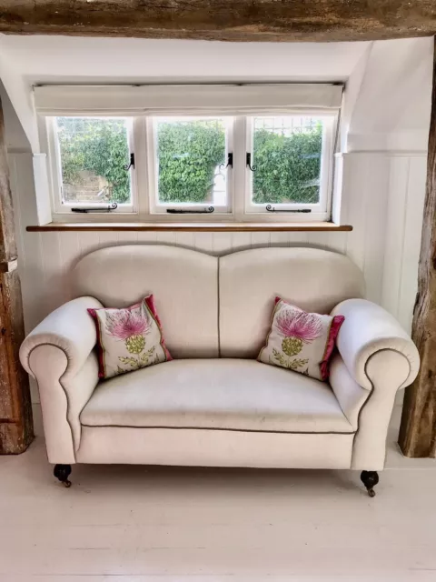Edwardian  Antique Drop Arm Sofa