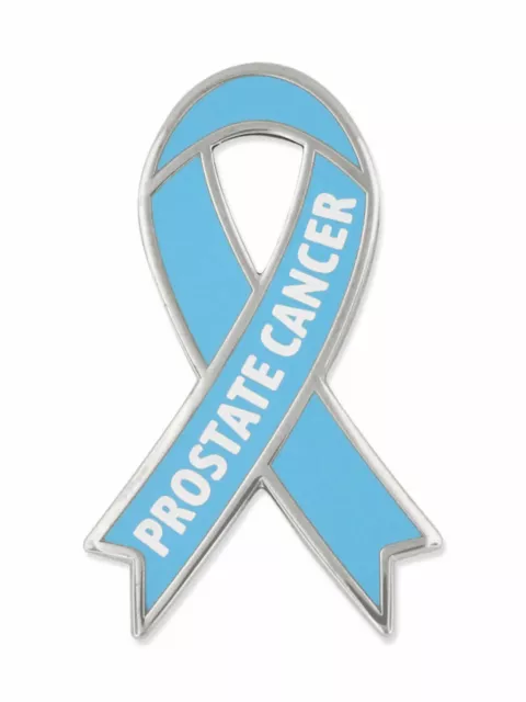 PinMart's Prostate Cancer Light Blue Awareness Ribbon Enamel Lapel Pin