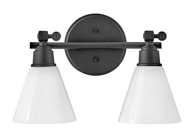 Luz de tocador de baño Hinkley Lighting 51182 Arti 2 16"W - negro
