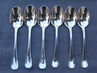 BEL ENSEMBLE CHRISTOFLE PRINTANIA 6 CUILLER TABLE  PARFAIT ETAT  20.3CM 