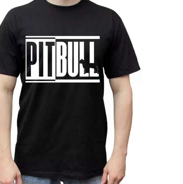 Pit bull black t shirt pitbull terrier dog top tee - mens womens kids sizes