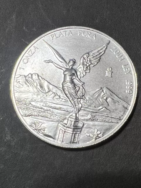 2001 Libertad - 1 Onza Plata Pura - Mexican .999 1 oz Silver Coin